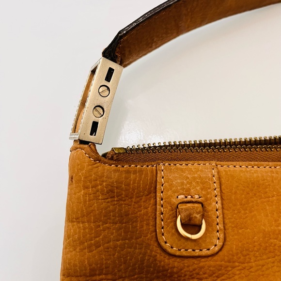 ST. JOHN Suede leather Hobo style crystal embellished single strap w/Riri zipper - Picture 3 of 16